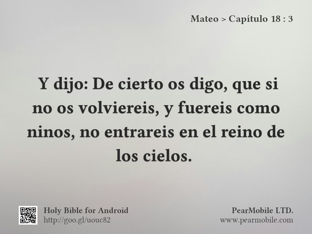Mateo, Capítulo 18:3